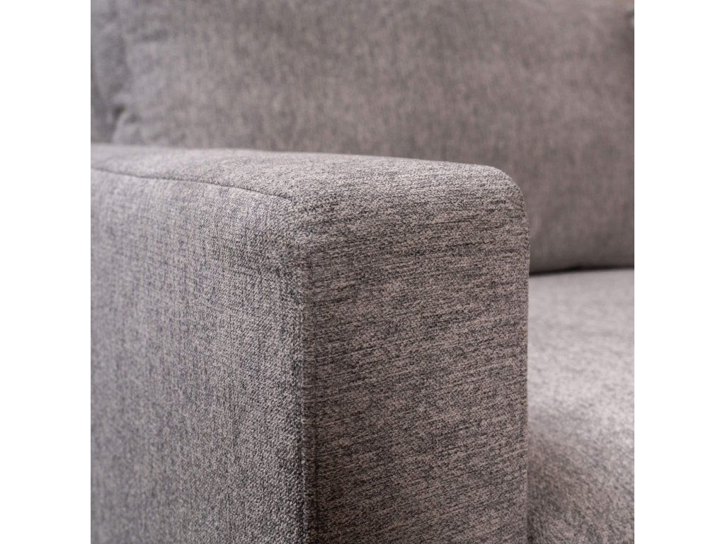 Flex Gray Fabric Pair of Wide Arms