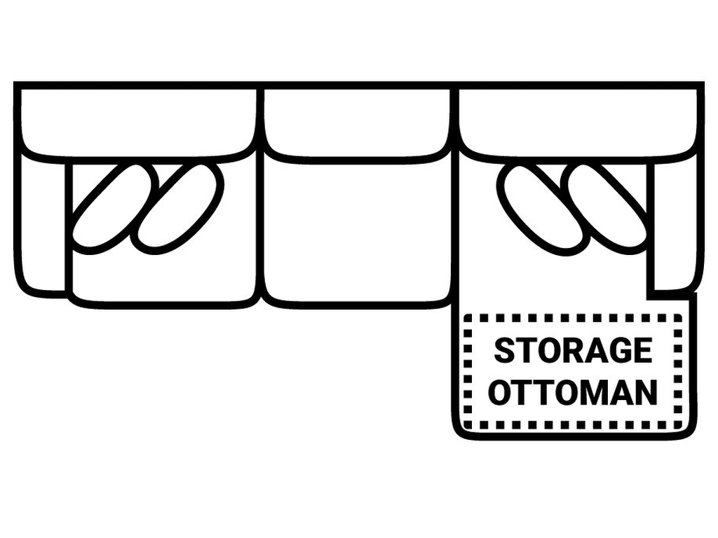 Sofa Chaise w/ Stor.