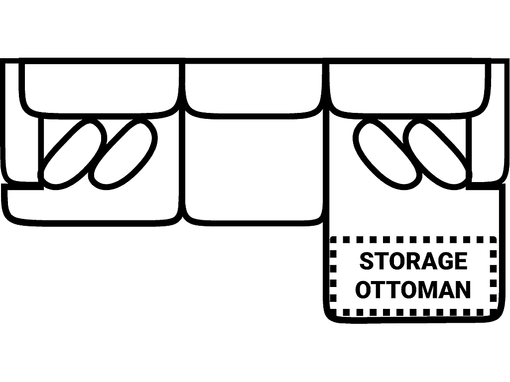 Sofa Chaise w/ Storage