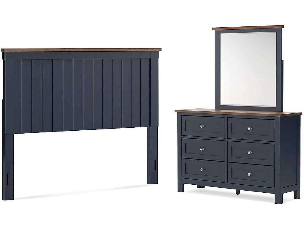 Landocken Queen Panel Headboard, Dresser and Mirror