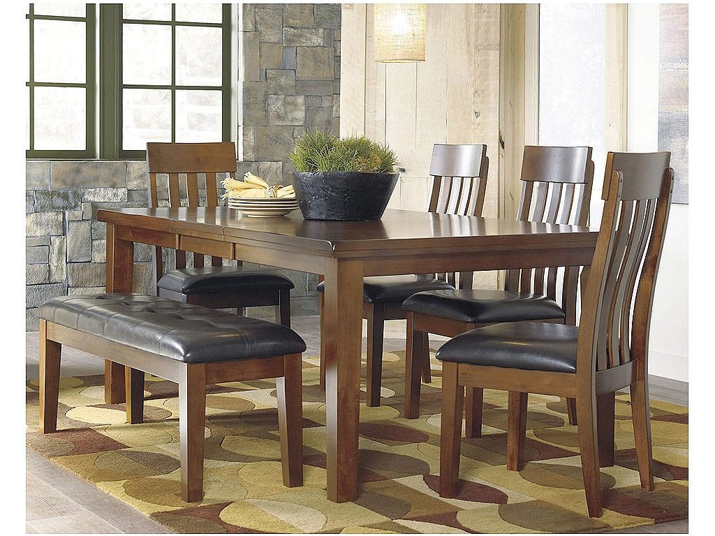 Ralene Dining Table and 4 Chairs and Bench