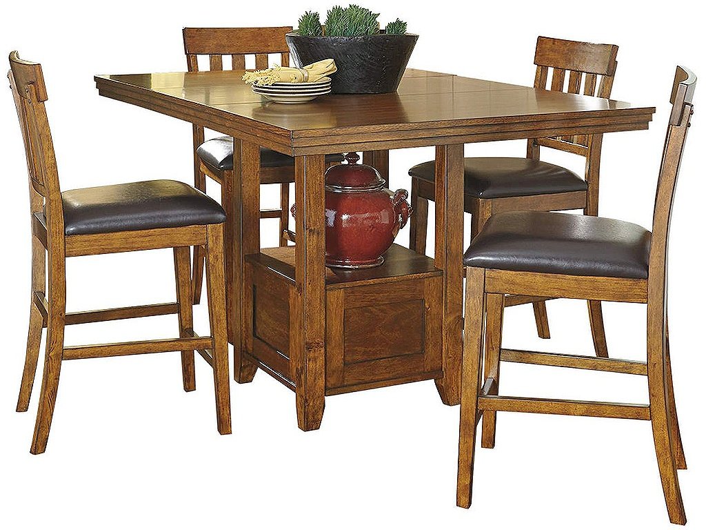 Ralene Counter Height Dining Table and 4 Barstools