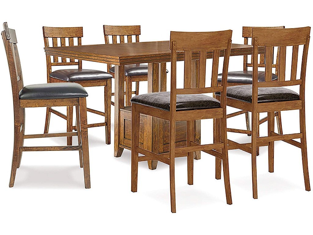 Ralene Counter Height Dining Table and 6 Barstools