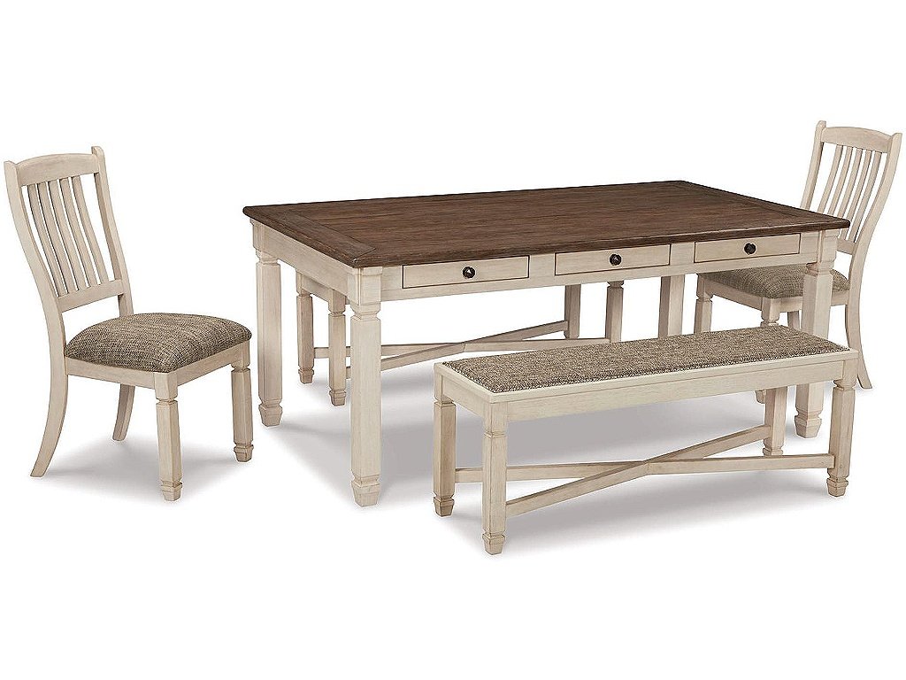 Bolanburg Dining Table with 2 Chairs and 2 Benches