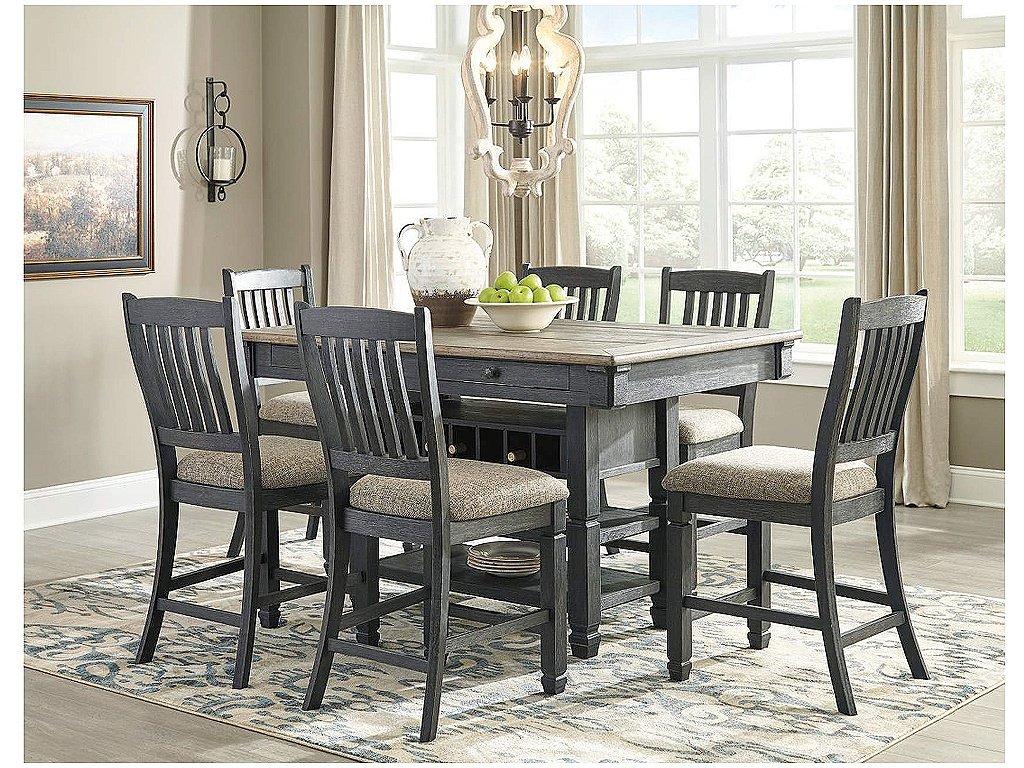 Tyler Creek Counter Height Dining Table and 6 Barstools