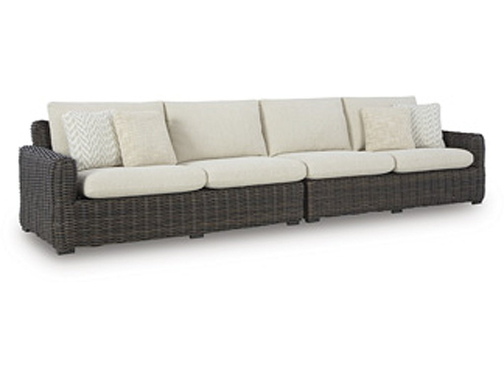 Kimora Outdoor Right and Left-arm Facing Loveseat with Cushion (Set of 2)
