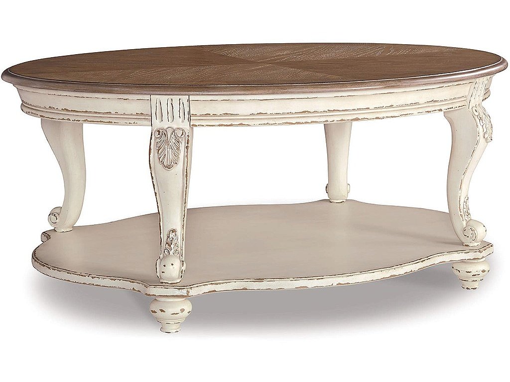 Realyn Coffee Table and 2 End Tables