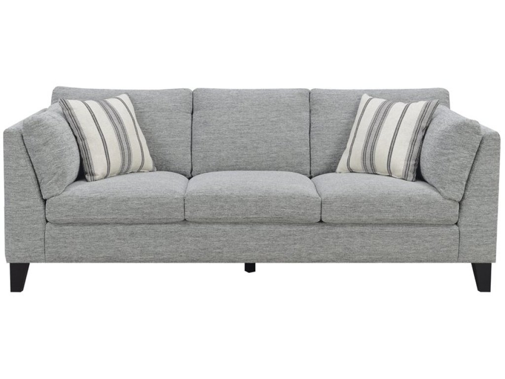 Sofa W / 2 Accent Pillows-Gray