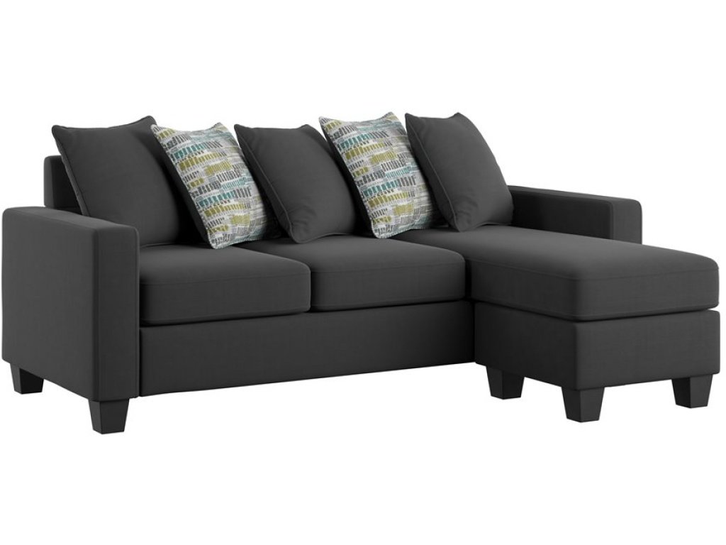 Scatterback Chofa W /  5 Pillows - Kd - Grey