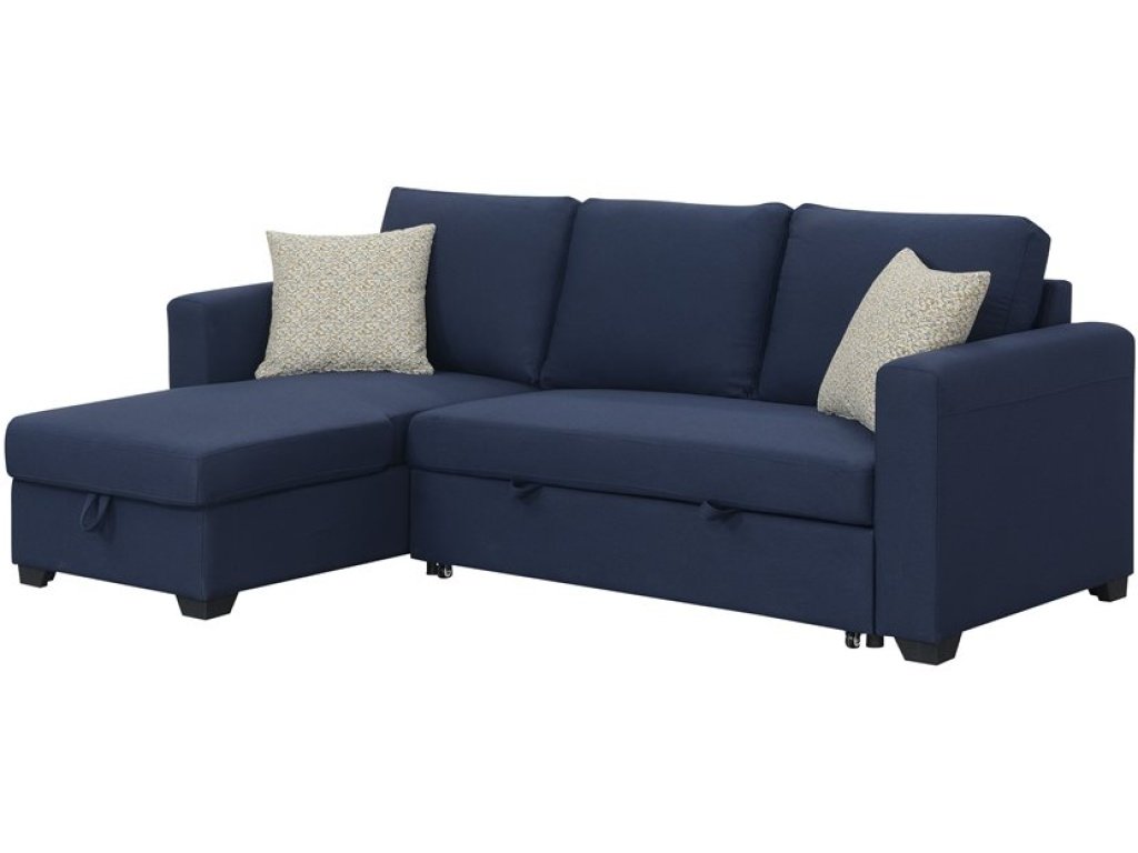 Langley-2Pc Chofa W / 2 Pillows-Navy