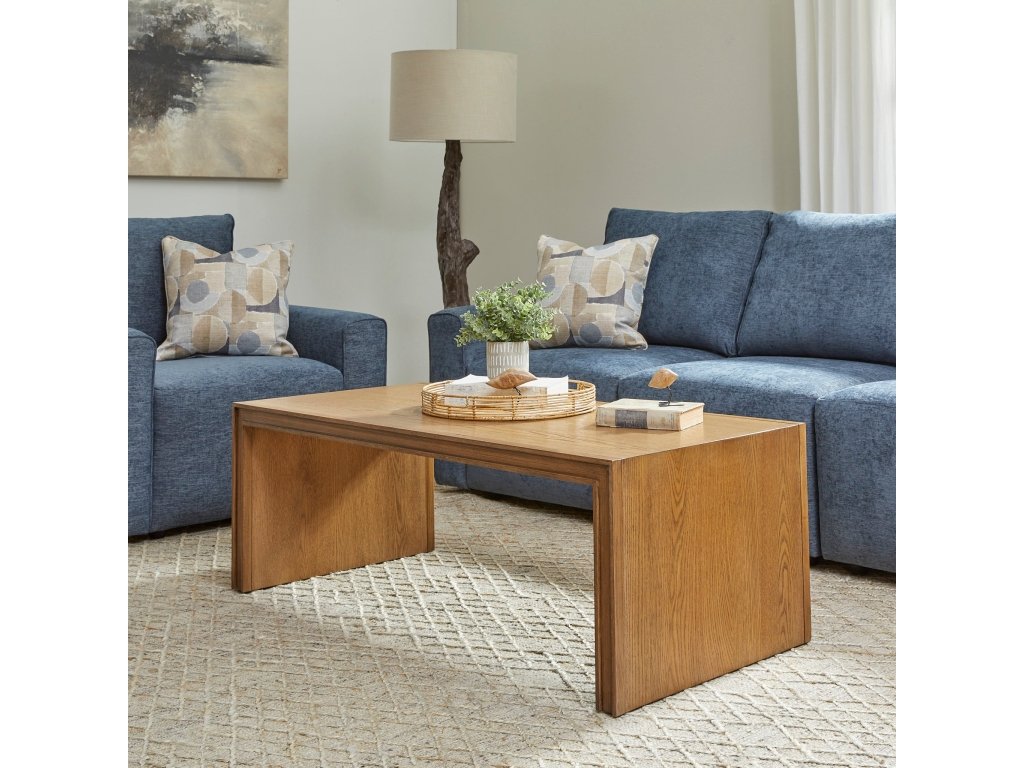 Waterfall Brown Rectangular Coffee Table