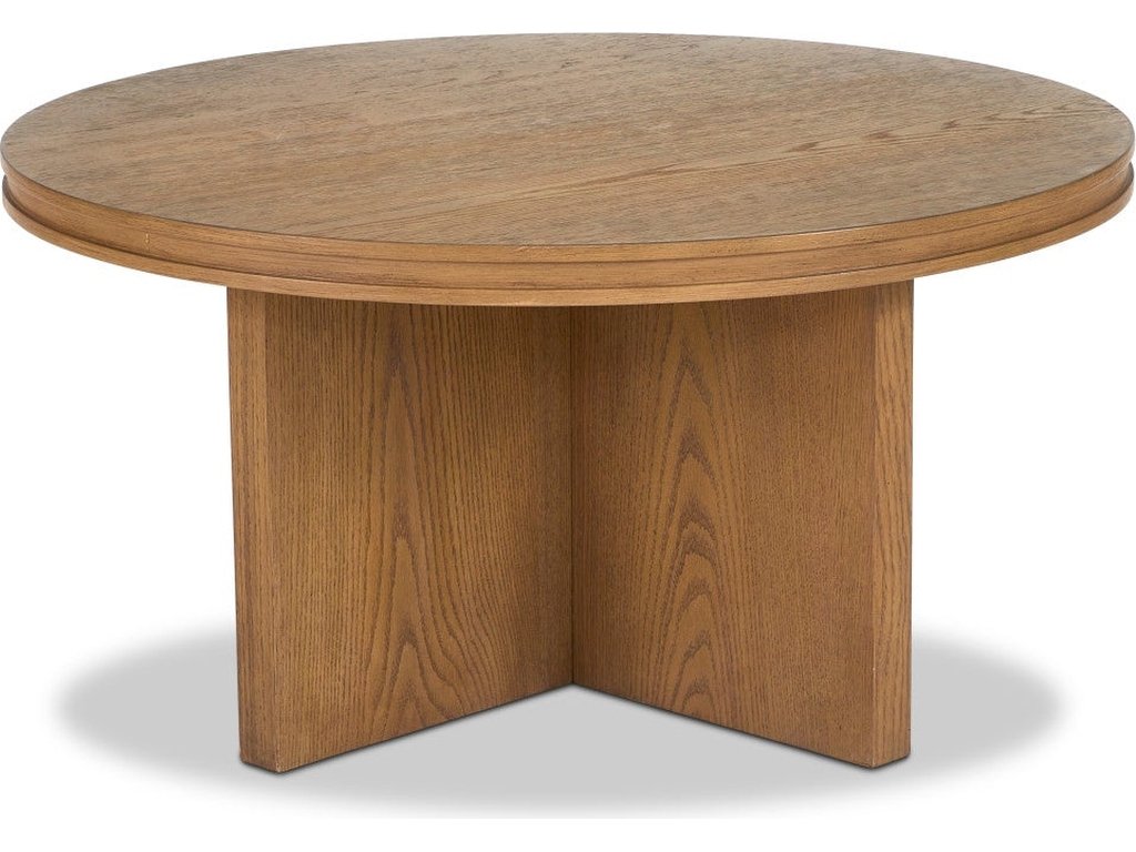 Waterfall Brown Round Coffee Table