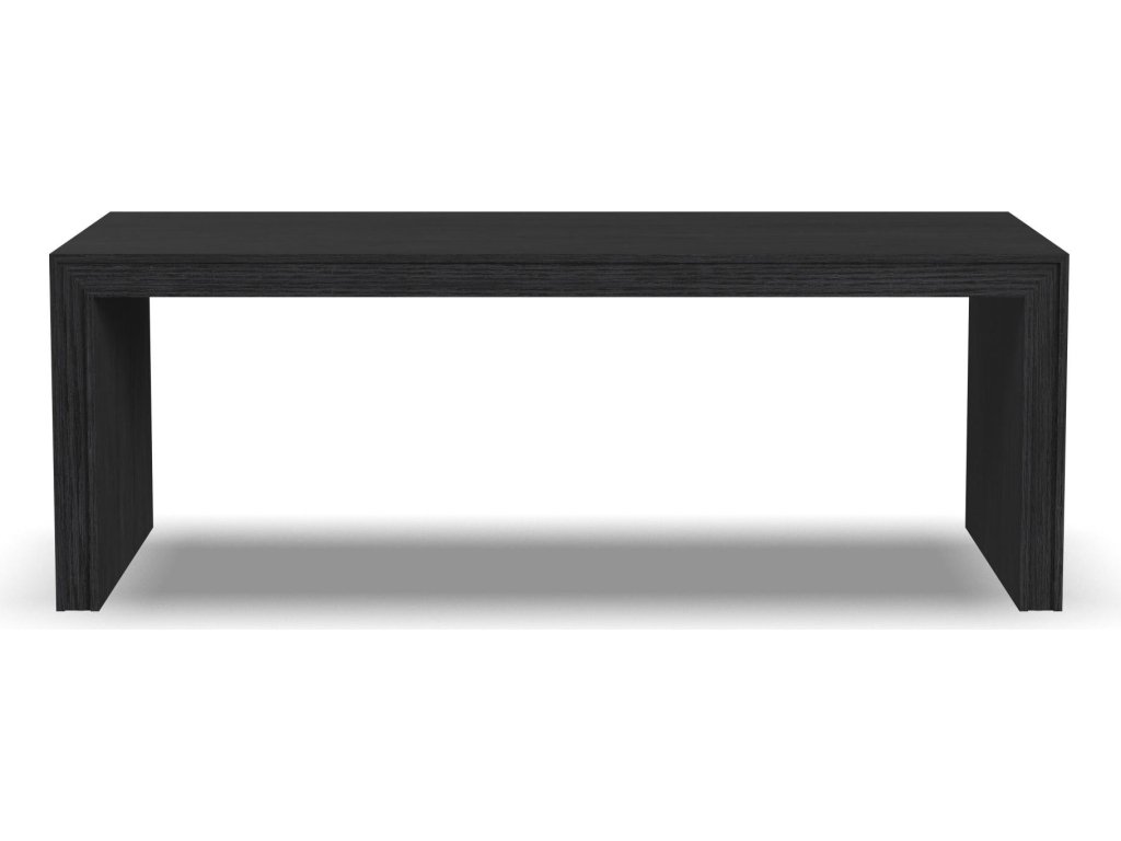 Waterfall Black Rectangular Coffee Table