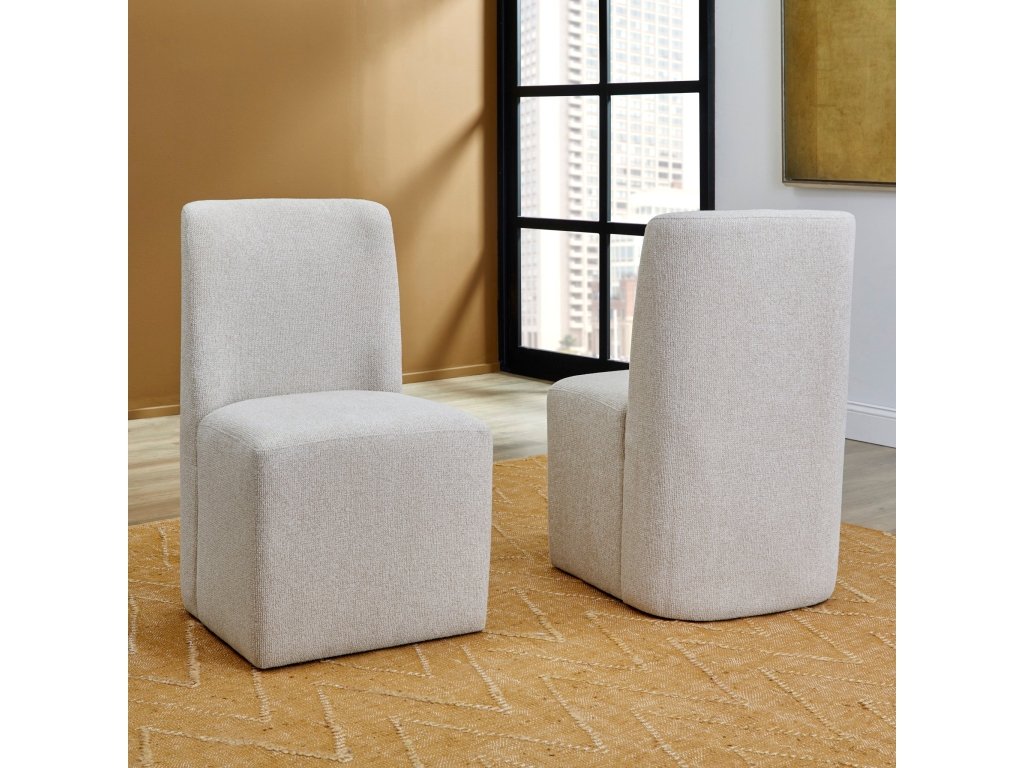 Waterfall Off-White Upholstered Dining Chair