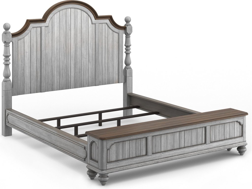 Plymouth Gray King Storage Bed