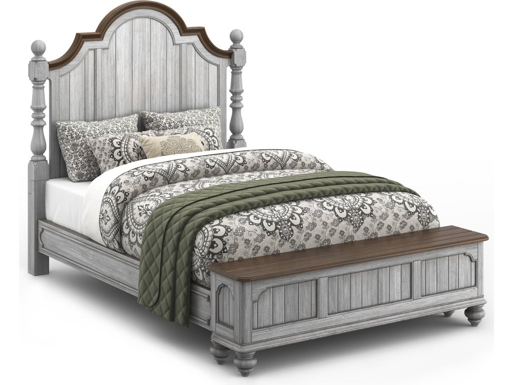 Plymouth Gray Queen Storage Bed