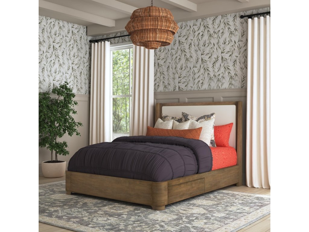 Normandy Queen Upholstered Storage Bed